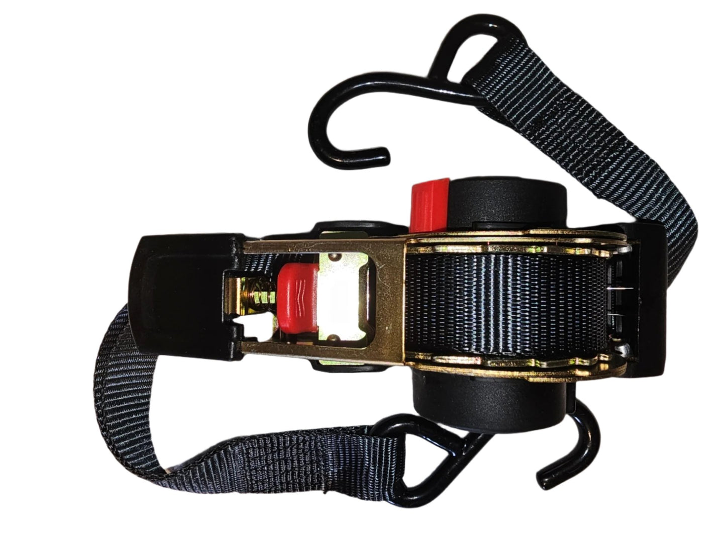 1 x 6 Ratchet Strap, Retractable Ratchet Strap Tie Down with Push Button Release, Vinyl Coated S Hook Tie Downs, S Hook Ratchet Straps, Dependable Strap to Secure Cargo, 2 Pack