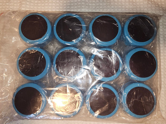 Magnetic Spice Tins 12pcs,Stainless-Steel Magnetic Spice Container blue bottom