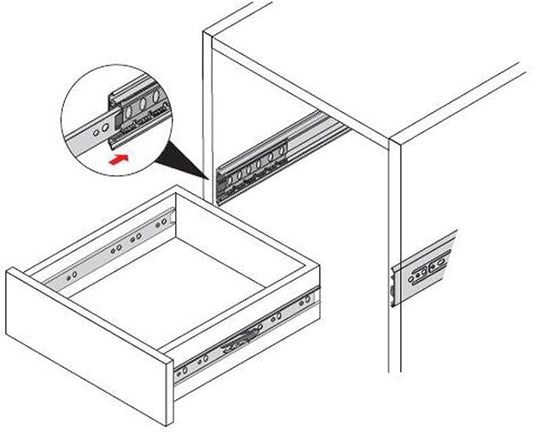 Full Extension Less Noise Ball Bearing Drawer Slides, 10 Inches, 2-Pair Black