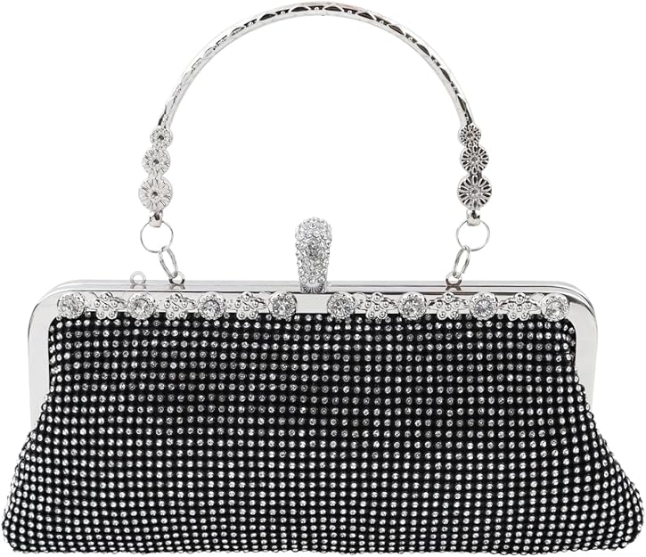 topfive Evening Clutch Purse Small Crystal Clutch Sparkling Handbag for Women Wedding Evening Formal Bag