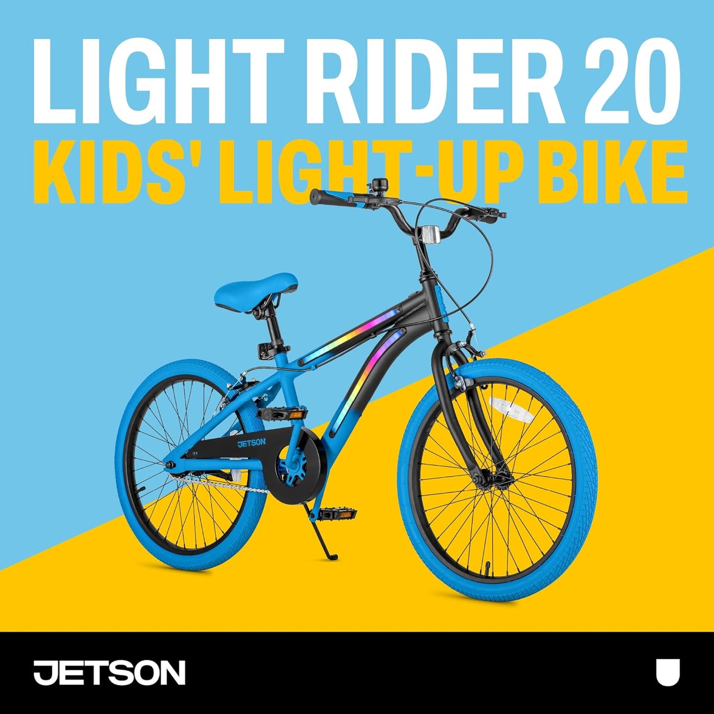 Jetson Light Rider Kids’ Light-up Unisex Bike, LED Light-up Frame, 3 Different Light Modes