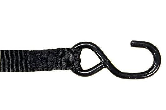 1 x 6 Ratchet Strap, Retractable Ratchet Strap Tie Down with Push Button Release, Vinyl Coated S Hook Tie Downs, S Hook Ratchet Straps, Dependable Strap to Secure Cargo, 2 Pack