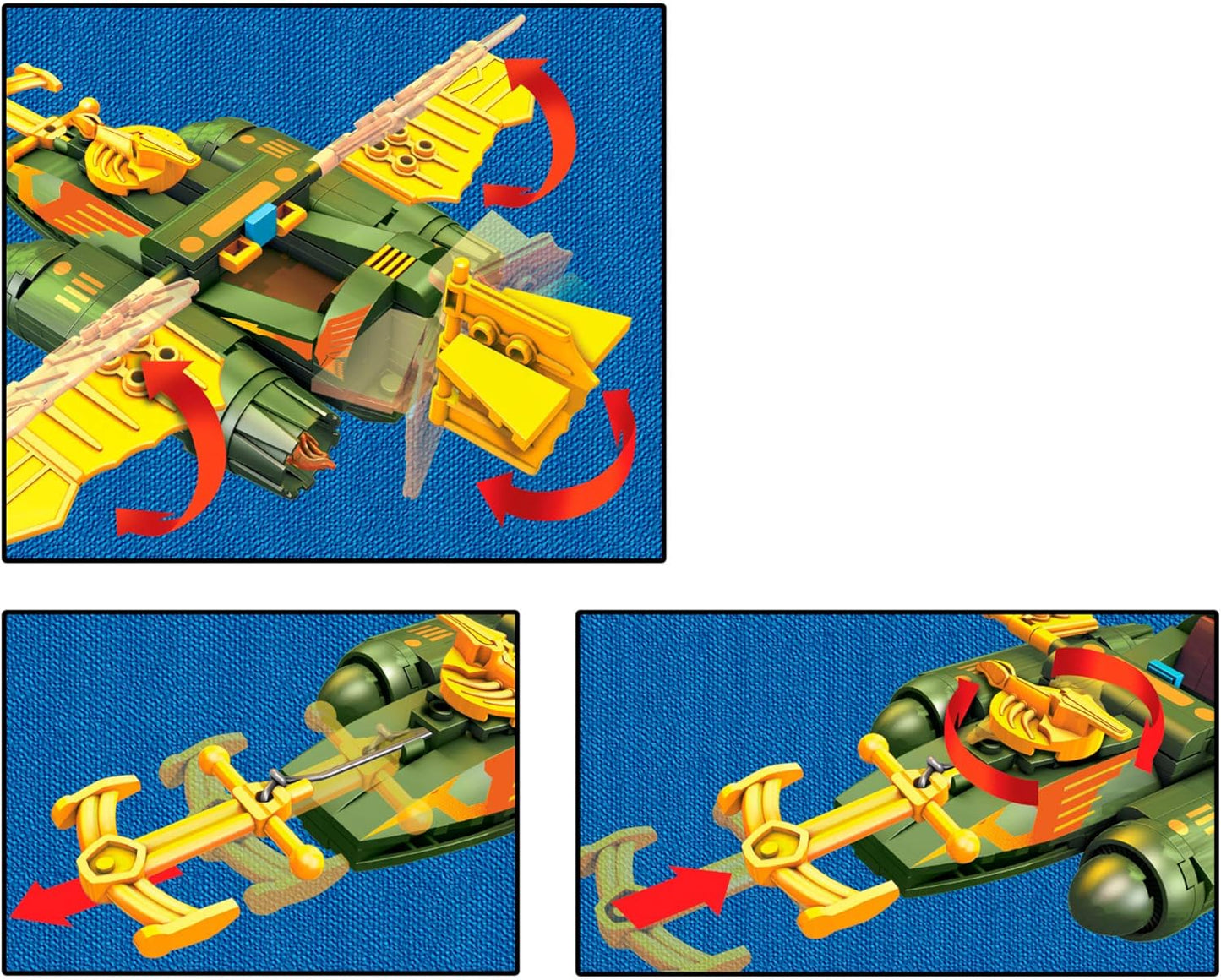 Mega Construx Heroes Wind Raider Attack Micro Action Figure Building Set