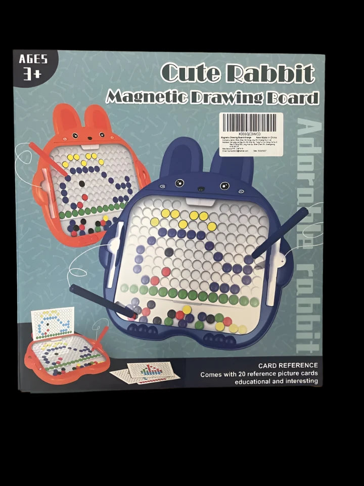 Cute Rabbit Magnetic Drawing Board - pink