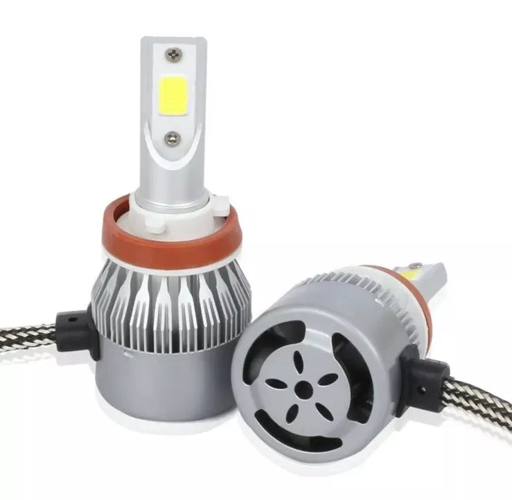 2 PCS LED Car Headlights C6 Bulb - H7, H4, H8, H9, H11, 9005, 9006 - 6000K Headlamp - Auto