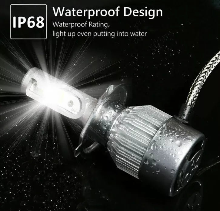 2 PCS LED Car Headlights C6 Bulb - H7, H4, H8, H9, H11, 9005, 9006 - 6000K Headlamp - Auto