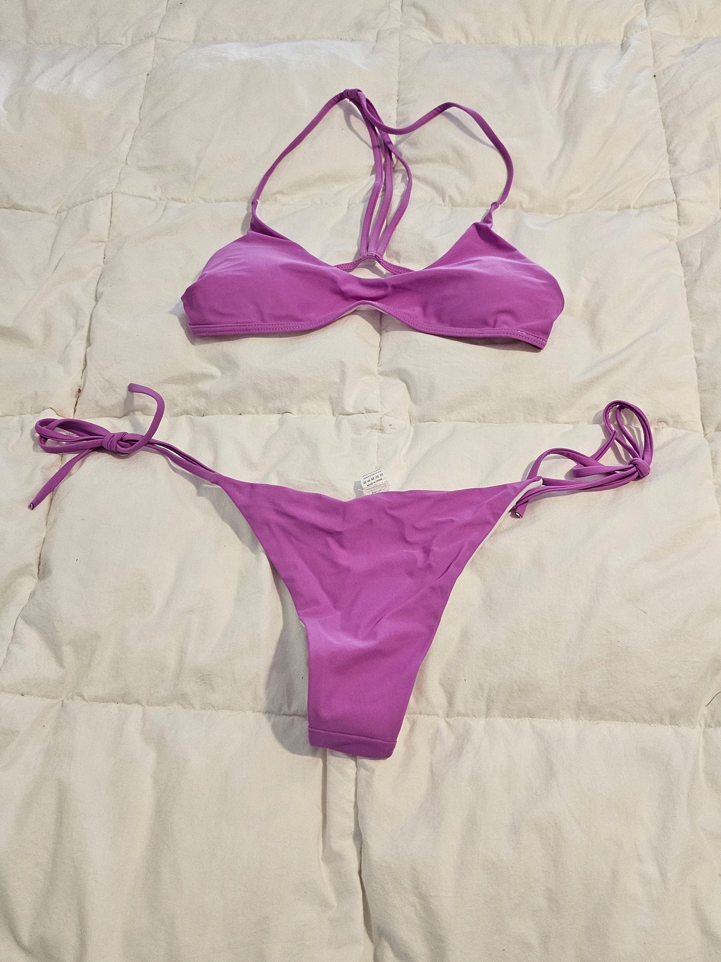 Small purple string bikini