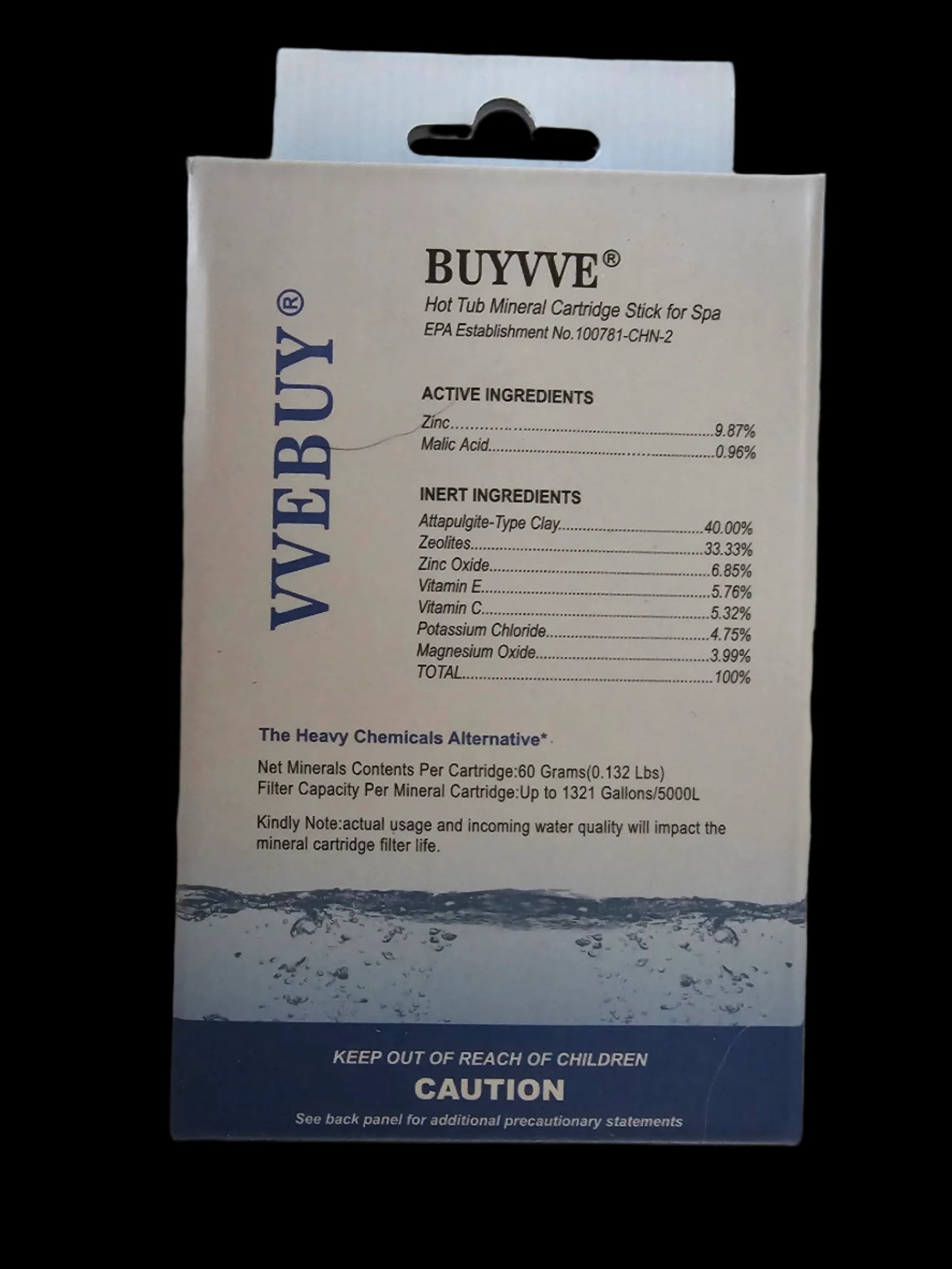 VVEBUY BUYVVE Hot Tub Mineral Cartridge Stick For Spa (2 Cartridges per box)