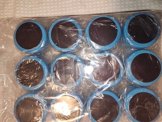 Magnetic Spice Tins 12pcs,Stainless-Steel Magnetic Spice Container blue bottom
