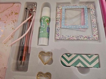 Girl's DIY Journal Set.  Over 100 pieces including stickers,  tape, pens and more. New in box.