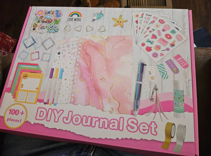 Girl's DIY Journal Set.  Over 100 pieces including stickers,  tape, pens and more. New in box.