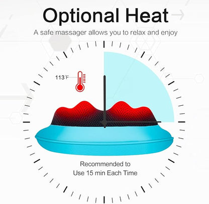 Mo Cuishle Shiatsu Neck Back Massager Pillow with Heat, Deep Tissue Kneading Massage for Back, Neck, Shoulder, Leg, Foot, Gift for Men Women Mom Dad, Stress Relax at Home Office and Car