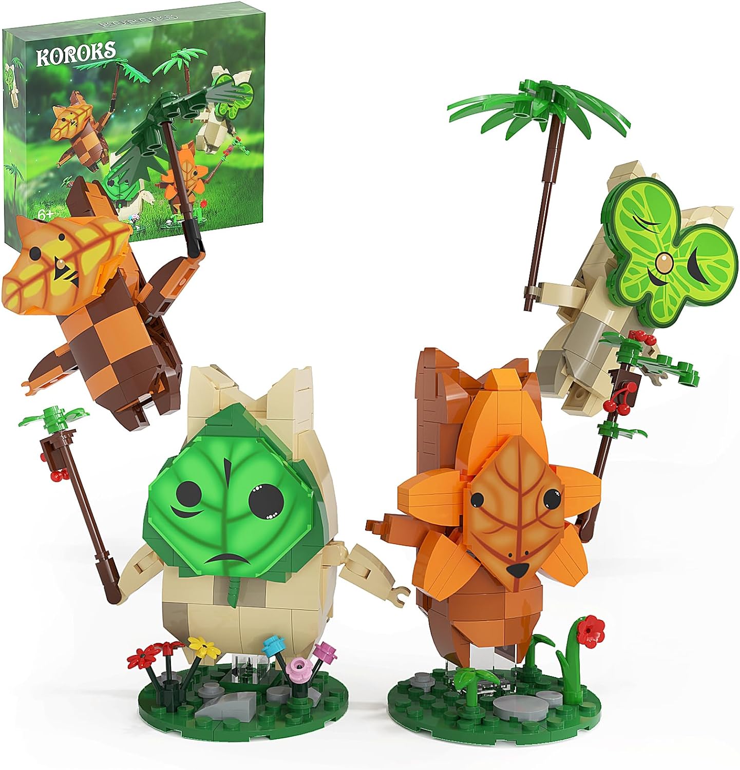 BOTW Korok Building Set, Yahaha! Cute Game Merch Action Figures, Great Toys Gifts for Fans Kids Adults (521 Pieces)