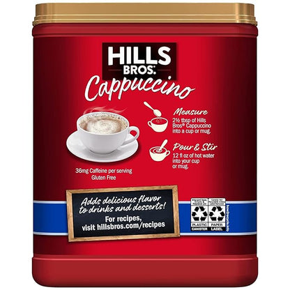Hills Bros Cappuccino 2 French Vanilla, 1 double Mocha, 12 Ounce (Pack of 3)