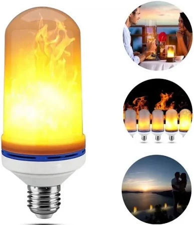 CE RoHS Approved E26 E27 LED Flame Effect Light Bulbs Fire Imitation